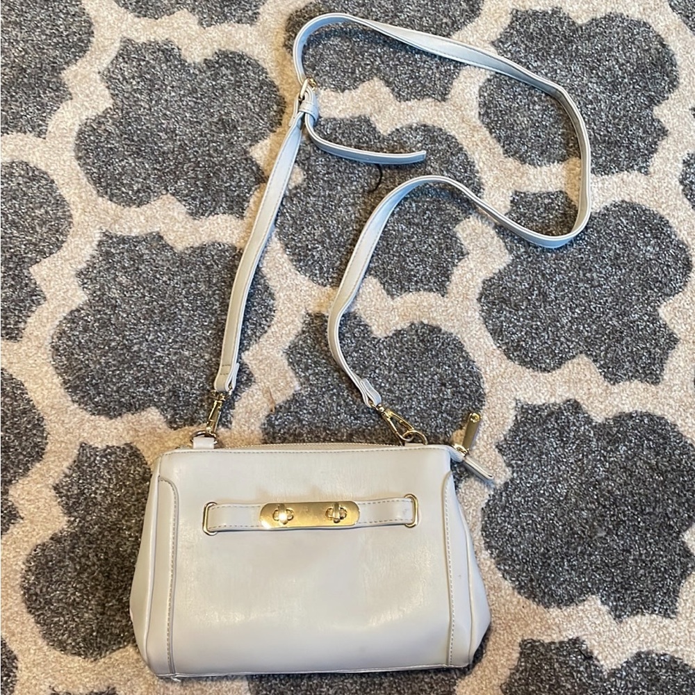 Gray crossbody